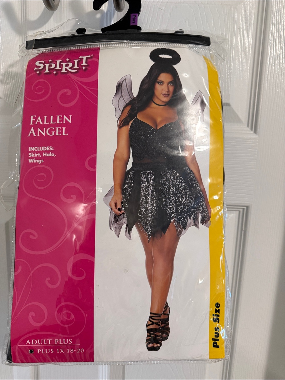 Spirit Fallen Angel Plus-Size Black and Silver Skirt